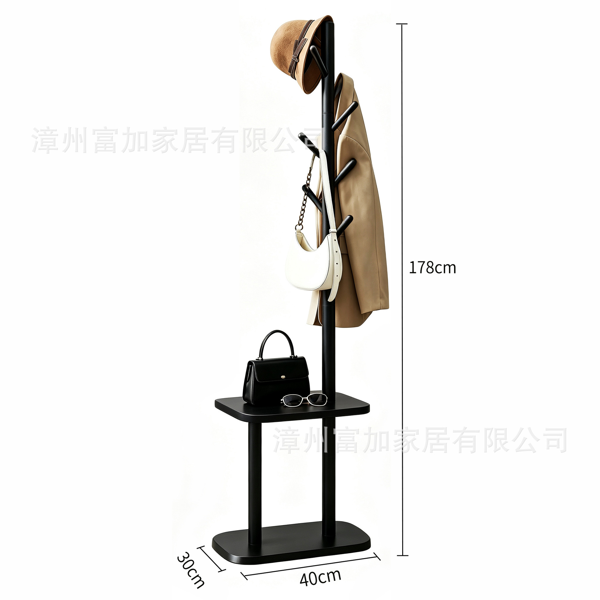 Perchero de madera maciza, de pie, perchero sencillo para el hogar, perchero para bolsos de salón, perchero para ropa de dormitorio. image 36