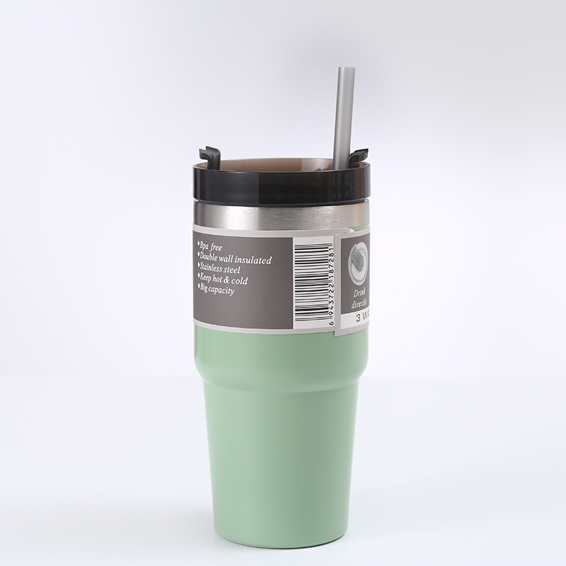 東南アジアアメリカンスタイル 20oz30oz カーカップポータブルシングルおよびダブルドリンク透明カバーアイスバ 304 ステンレス鋼魔法瓶カップ|undefined