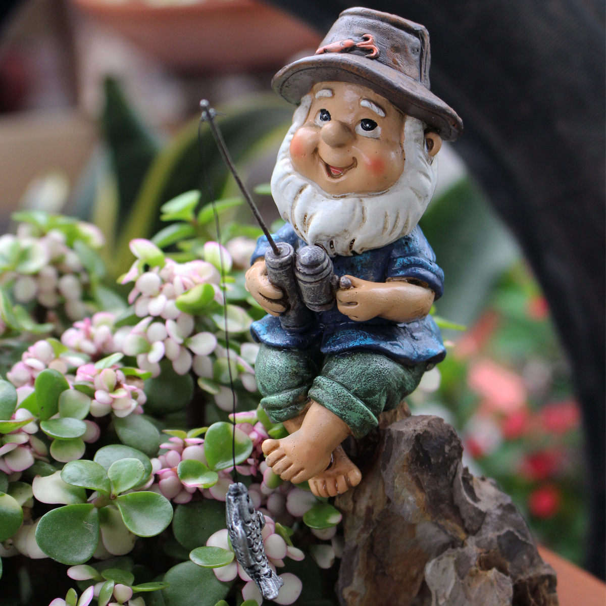  a  of fishing dwarf resin doll landscape flowerpot resin jewelry manufacturers 