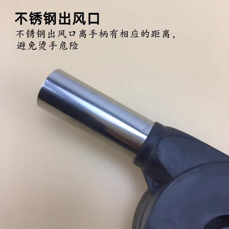 Soplador portátil para barbacoa y camping — activador de combustión manual (manivela), ideal para picnic y uso doméstico; al por mayor