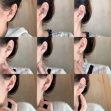 简约设计感锆石星星耳夹耳钉欧美甜酷辣妹新款耳骨夹网红同款耳饰