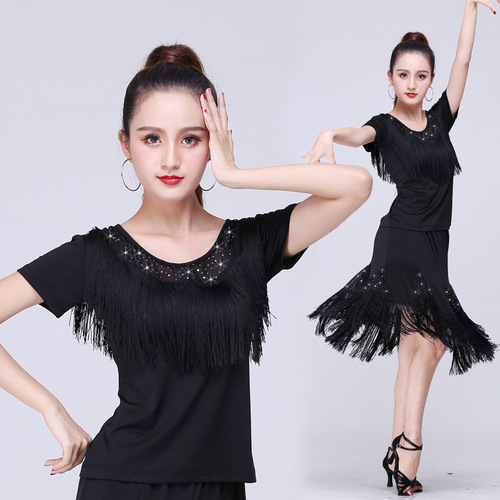 Square dance short-sleeved top S66