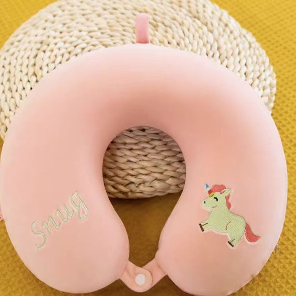 Cartoon U almohada almohada de cuello almohada de columna cervical almohada de avión siesta memoria almohada de cuello almohada de algodón fabricante de regalos portátiles comercio exterior