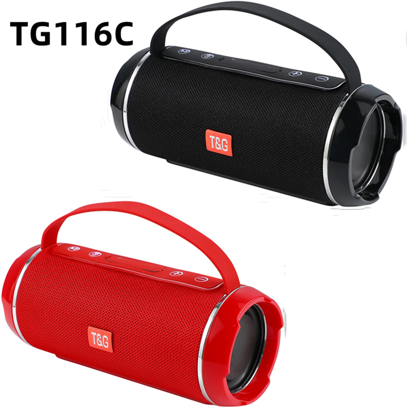 TG116C 휴대용 무선 블루투스 스피커 휴대용 패브릭 야외 선물 서브 우퍼 카드 블루투스 소형 스테레오