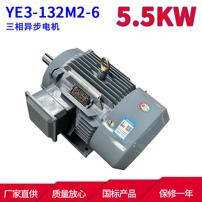 YE3系列三相异步电动机YE3-132M2-6 5.5KW 6极三相异步电机 马达