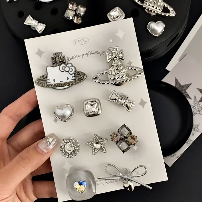 ドロップシッピング下駄アクセサリー diy 靴花装飾バックルアクセサリー金属合金ハイエンド取り外し可能なバックル|undefined