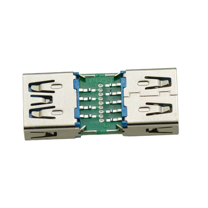 USB3.0 A мама на 3.0 мама, двувходная плата, прямой боковой разъем, длина ротора 32.0 мм, реальный 10 г, передача данных