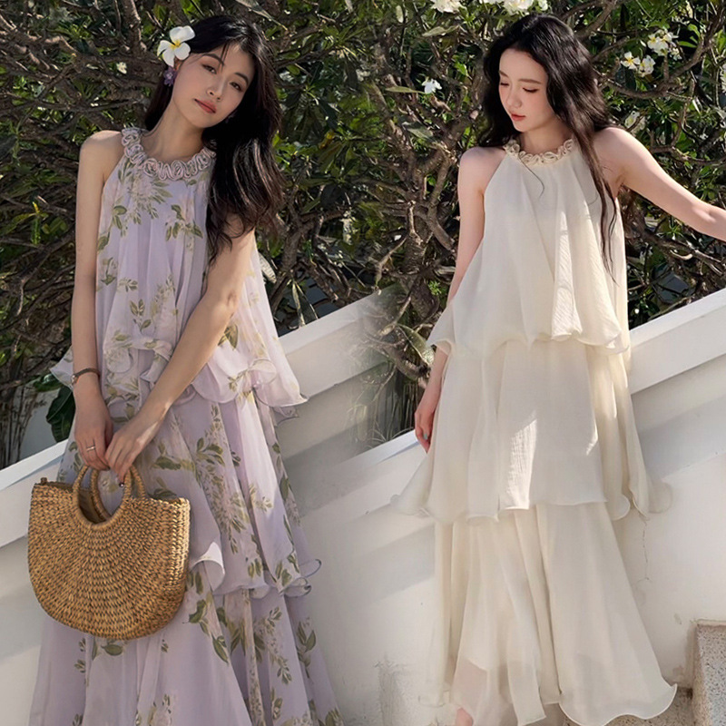 2026 New Maternity Wear Summer Dress Holiday Style Halter Neck Dress Fairy Dress 2026 New Maternity Wear Summer Dress Holiday Style Halter Neck Dress Fairy Dress
