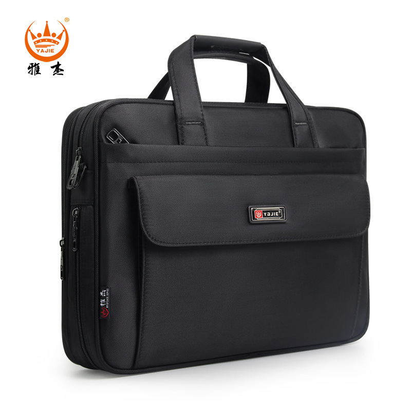 Large Capacity Laptop Bag Men's Conference Bag Simple Fashionable Shoulder Bag Oxford Cloth Water-repellent Crossbody Bag for Business Travel
