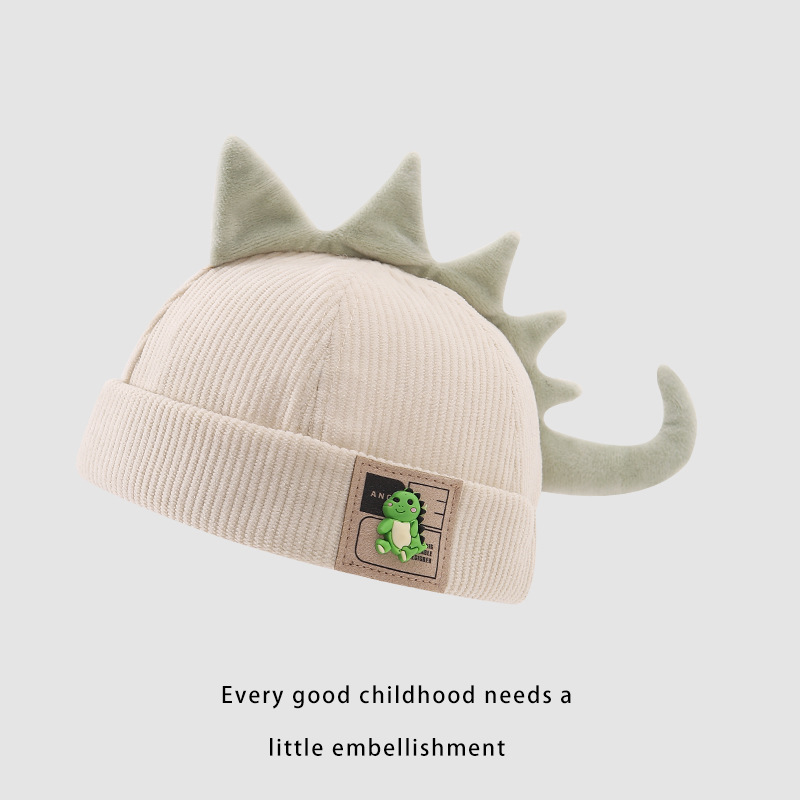 Gorro de melón para bebé – dinosaurio, velcro ajustable, invierno cálido, lindo y práctico image 7