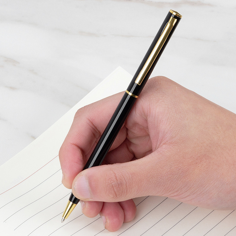 En stock bolígrafo de alta gama Hotel regalo pluma de acero inoxidable publicidad pluma letras LOGO pequeña pluma de metal Xihua
