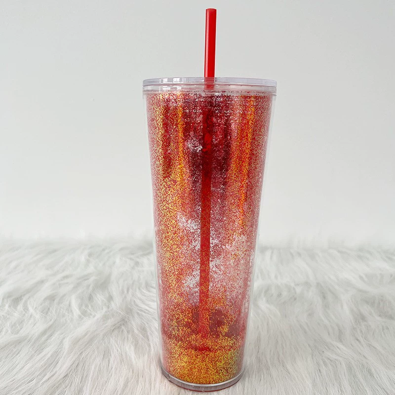 Мы производители! Прозрачная пластиковая чашка с соломинкой, красивая женская бытовая чашка для сока, креативная чашка для воды