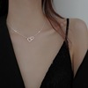 Necklace heart shaped, small design chain for key bag , brand jewelry, 2021 collection, simple and elegant design, trend of season, internet celebrity, Birthday gift