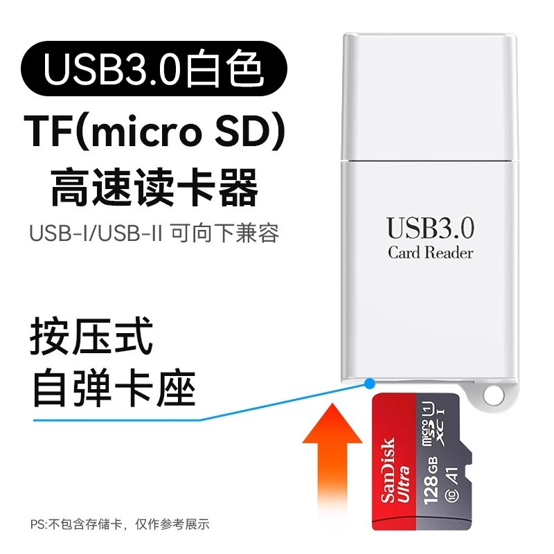 USB3.2读卡器SD4.0读卡器UHS-II tf/sd卡二合一读卡器多盘 符读卡|undefined