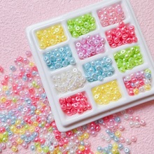 亚克力实色珠光水滴米珠散珠diy手机链手链项链手作饰品挂件串珠