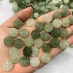 和田玉青海料麒麟双面直通孔 手工DIY配件小提溜挂件玉石饰品批发