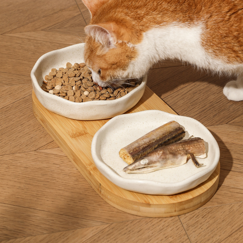 Tacos de cerámica para mascotas Tacos de gato nórdicos Tacos de comida para gatos de cerámica de pies altos Tacos de comida para gatos Bocadillos Plato enlatado anti-espondilosis cervical anti-voltar Tacos de comida para gatos image 5