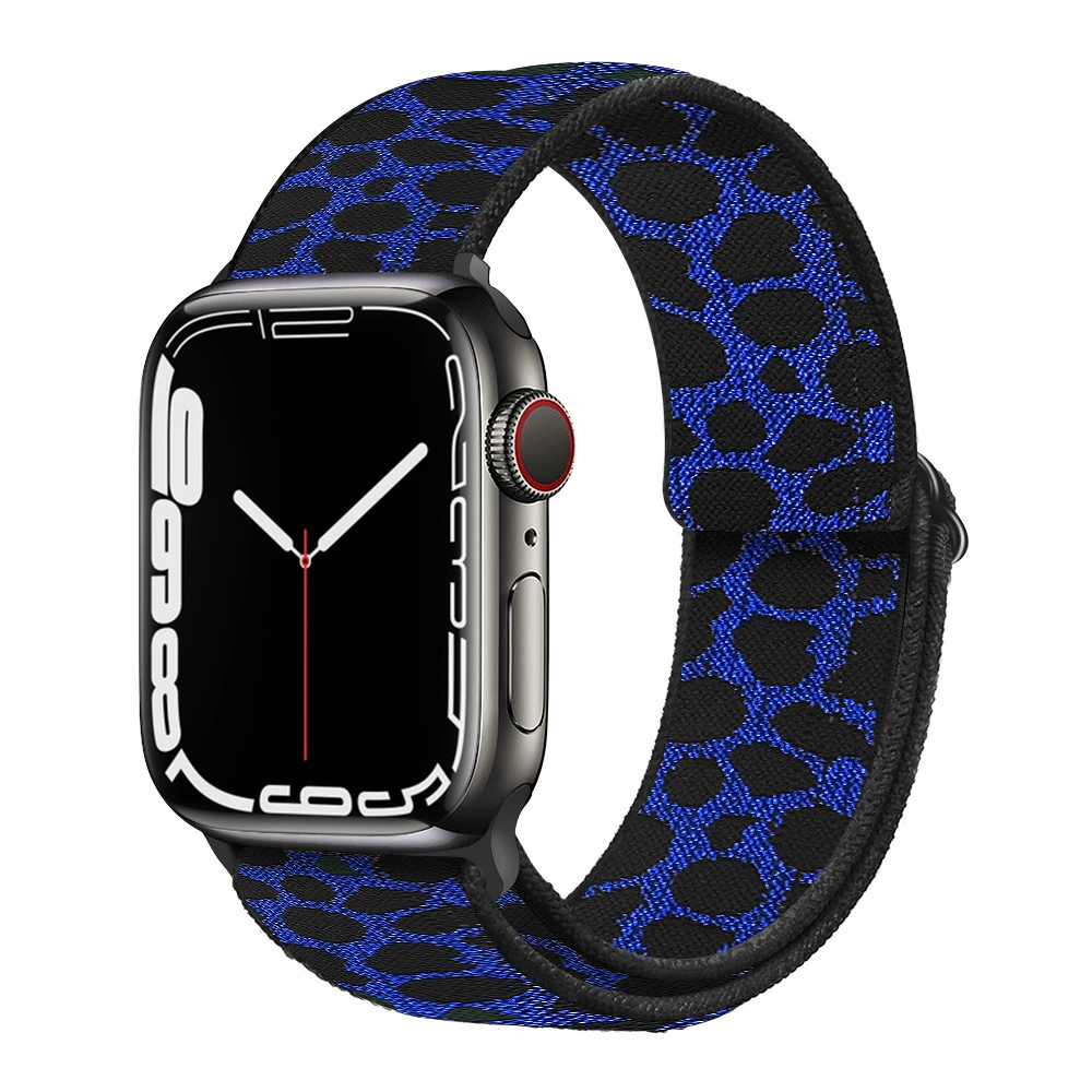 Ремешок для часов (Apple) для Apple Watch 5/6/7/8/SE, эластичный нейлоновый, пластиковый разъём, мультиразмер