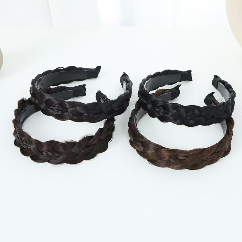 コニー ウェイビー フィッシュボーン ブレイド ヘアバンド 女性用 - ハイトニング トップノット ヘアクリップ - 新しい 2025 スタイル