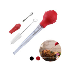 火鸡硅胶鸡泵调料泵烧烤工具滴油调料管带入味针带清洁刷火鸡泵