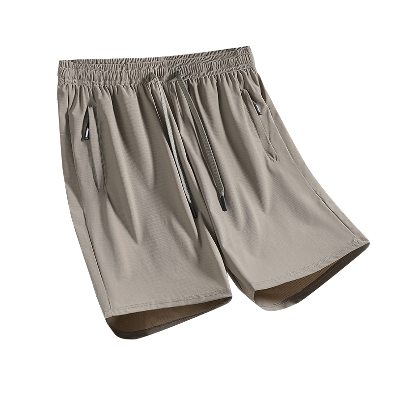 80-280 Plus Size Sports Casual Five-Point Pants for Men Summer Thin Ice Silk Elastic Quick-Drying Versatile Shorts