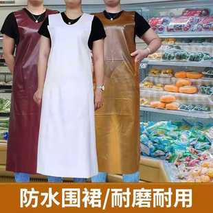 Wholesale Waterproof and Oil-Proof Apron Pvc Food White Apron Aquatic Fishery Labor Protection Chemical Acid and Alkali Resistant Apron