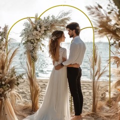Amazon アーチ ブラケット リング 月穴 バルーン アーチ アイアン アーチ 結婚式の背景 パーティー シーン レイアウト