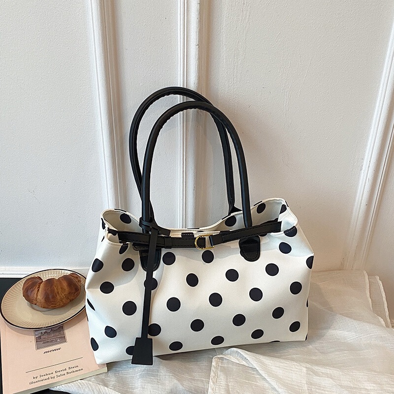 Large-Capacity Bag for Women 2026 New Fashion Polka Dot Tote Bag for Work and Commuting, Stylish and Personalized Casual Shoulder Bag Large-Capacity Bag for Women 2026 New Fashion Polka Dot Tote Bag for Work and Commuting, Stylish and Personalized Casual Shoulder Bag