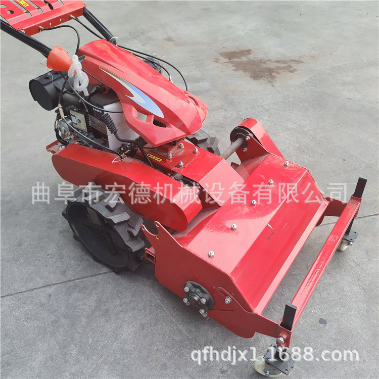 农用大马力碎草机 手扶自走式打草机 汽油手推式灭草碎草机