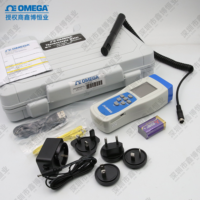 HH414手持式数显温湿度计USB接口数据记录仪设置高低温美国奥米佳