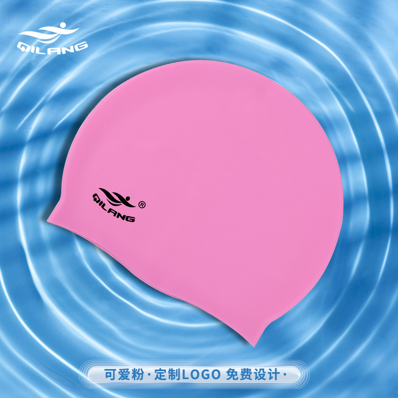 Sombreras de baño de silicona para adultos y niños personalizadas con logotipo de tamaño para hombres y mujeres impermeables para proteger los oídos sin estrangular la cabeza gorra de baño de alta elasticidad