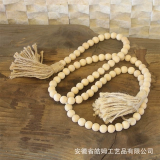 现代简约ins侘寂风手工木质链条家居装饰客厅墙饰电视柜木链挂件