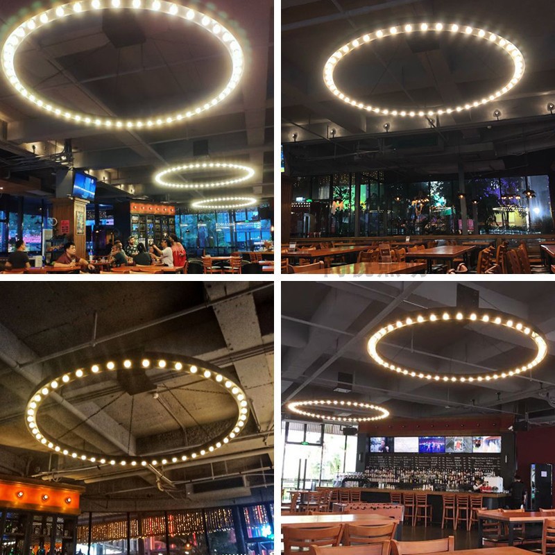 Viento industrial música bar lámpara de restaurante candela loft círculo circular creativo círculo de ingeniería de luces personales
