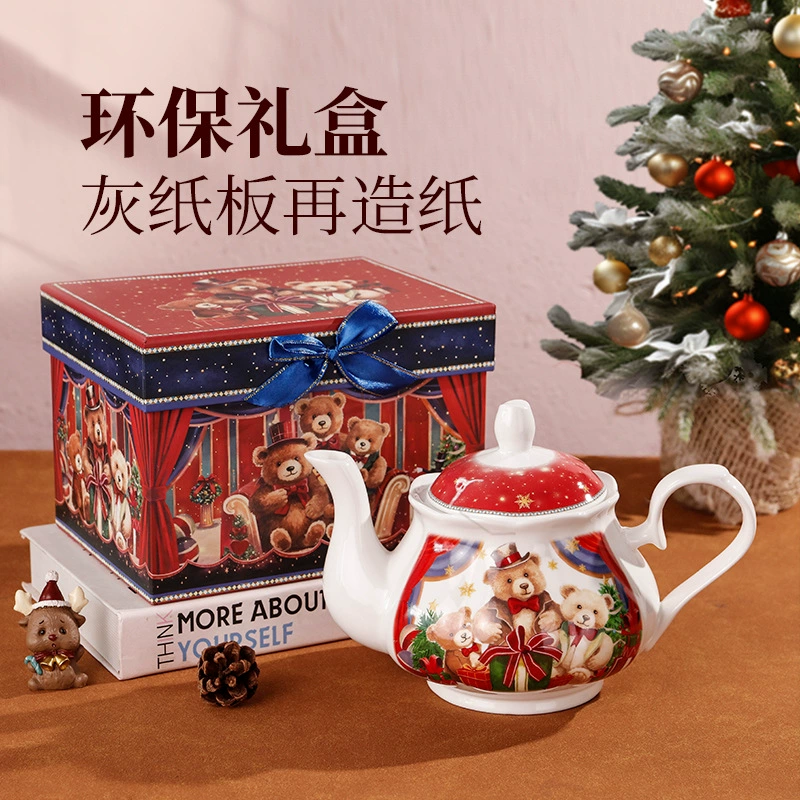 Ганци Ceramic cup tall mug bear gift water cup coffee cup gift box with spoon bone china bone china cup