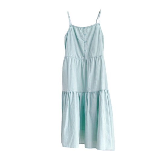 2024 new summer big children's dress Korean style small fresh suspender travel vacation seaside long skirt