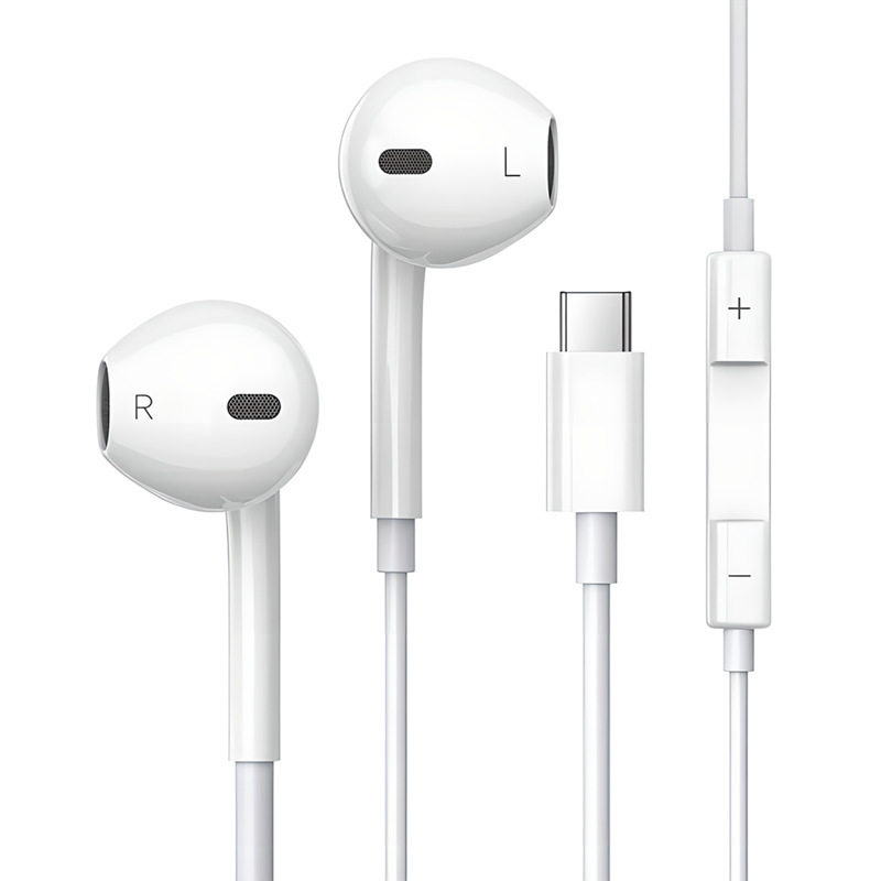 Adecuado para auriculares con cable de Apple, versión Lightning, plug and play, auriculares Apple tipo C con micrófono.