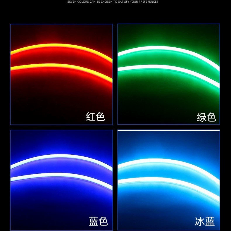 Автомобильный LED-свет, передняя фара, старт-сканирование, дневной фонарь, двухцветная светящаяся водяная полоса для поворотных/ходовых огней
