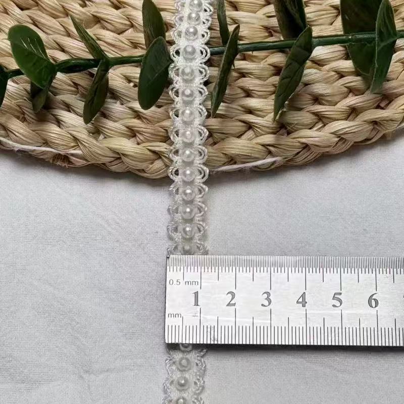纱带珍珠花边手工串珠diy织带花边小香风服装辅料婚纱礼服旗袍边|undefined