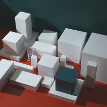 拍照几何体物件立方体方块小静物拍摄展示台白色摄影道具摆件