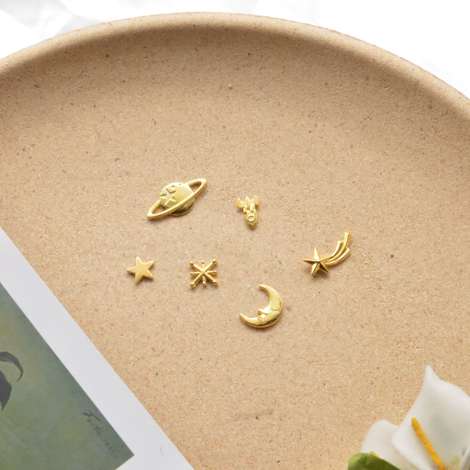 Звезда Луна падение клей УФ корпус декоративная ракета планета наполнитель материал МЕТАЛЛ DIY чехол для телефона аксессуары