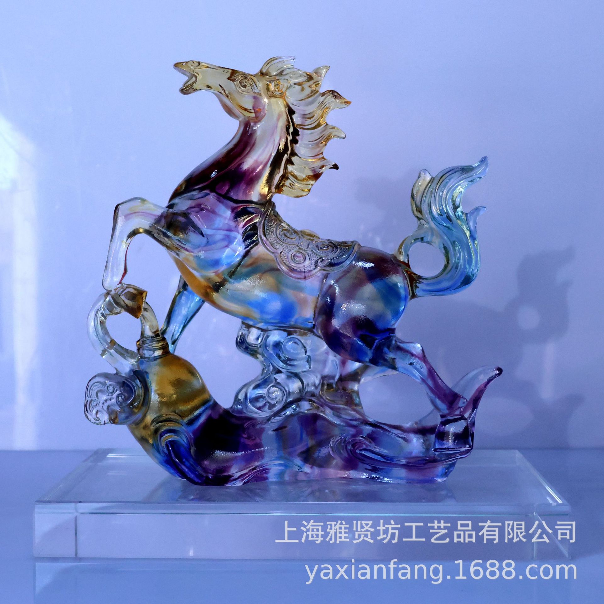 琉璃马摆件马上如意商务礼品家居饰品工艺品