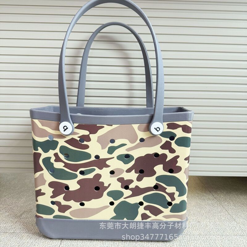 欧米の大型EVAビーチバッグ多機能収納バッグ女性用ハンドバッグDIY穴バッグ大容量スポット|undefined