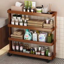 带轮子可移动跨境厨房调料置物架浴室转角收纳架落地式夹缝储物架