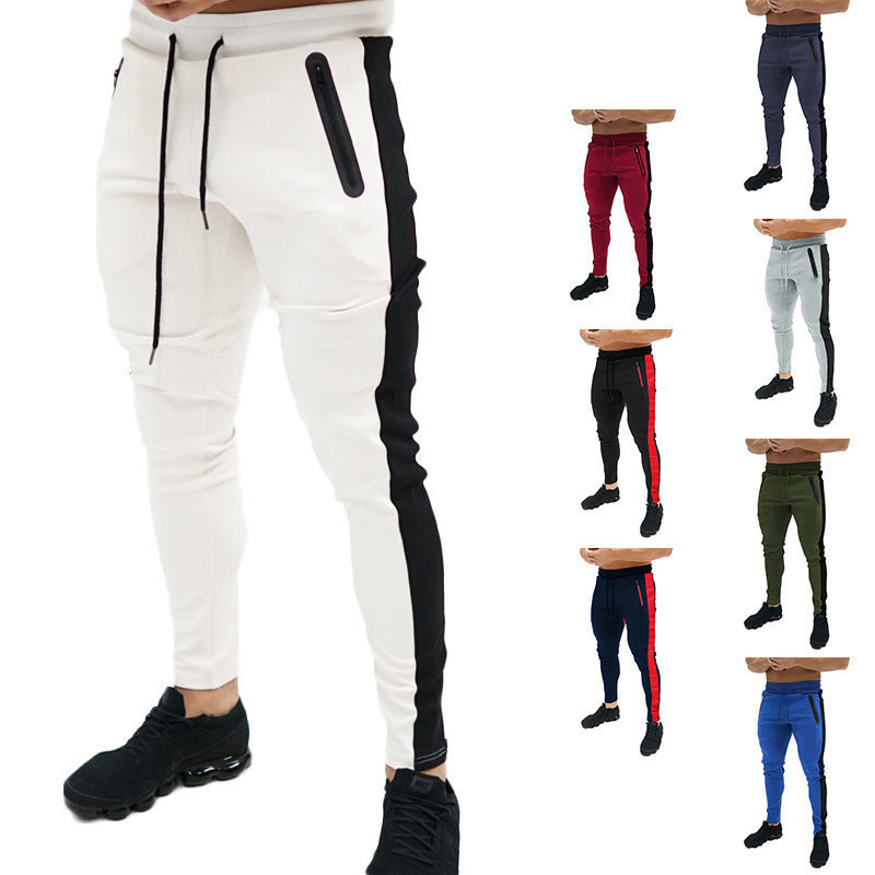 Men's New Autumn and Winter Sports Casual Slim Fit Gym Pants with Cuffs