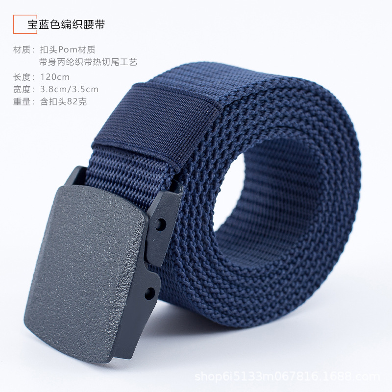 38 amplia transfronteriza Deportes nylon pantalones tácticos cinturón polipropileno hebilla automática cinturón tejido hombres y mujeres protección del medio ambiente pantalones cinturón