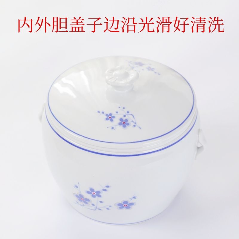 双盖骨瓷陶瓷燕窝炖盅带隔水炖盅内胆蒸汤盅大小号家用碗纯白炖罐|undefined