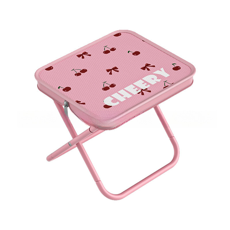 ★★기간 한정 핫 세일★★[핸드백 접이식 스툴] 라지 - 핑크 체리