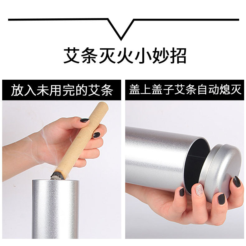 Stainless Steel Moxa Stick Extinguisher Cylinder for Moxibustion Smoke Control Home Use overview
