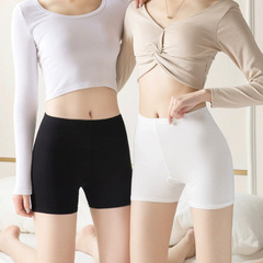 Summer safety pants for women, anti-exposure leggings, thin pants, ice silk, traceless, non-curling, large size, cool outer underwear