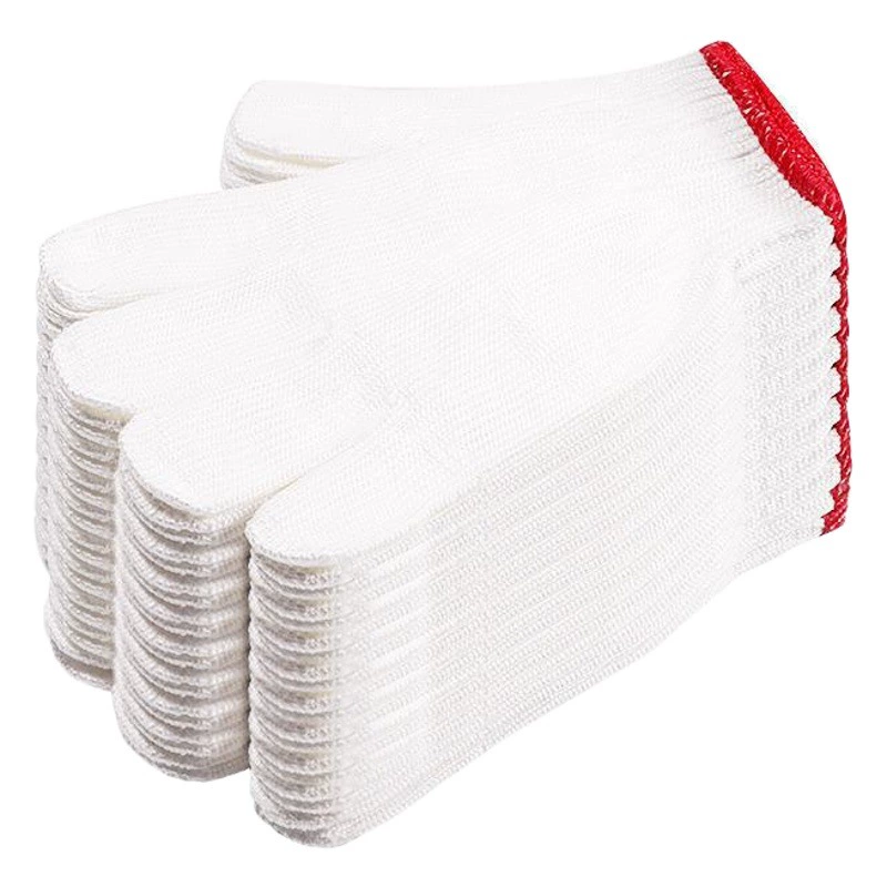 Клей в горошек Перчатки Износостойкий клей в горошек Пластиковый утолщенный клей в горошек Клей в гранулах Белая пряжа Нить Перчатки Нескользящая хлопчатобумажная пряжа Защита работы